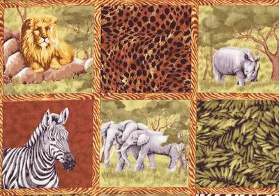 Serengeti Zebra Lion Rhino  Blocks